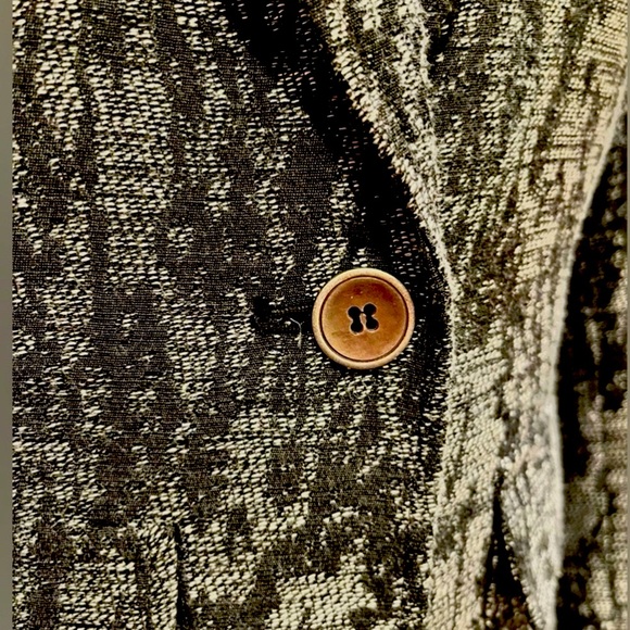 New Black and Gray Tweed Blazer with Notched Lapel - Picture 8 of 12